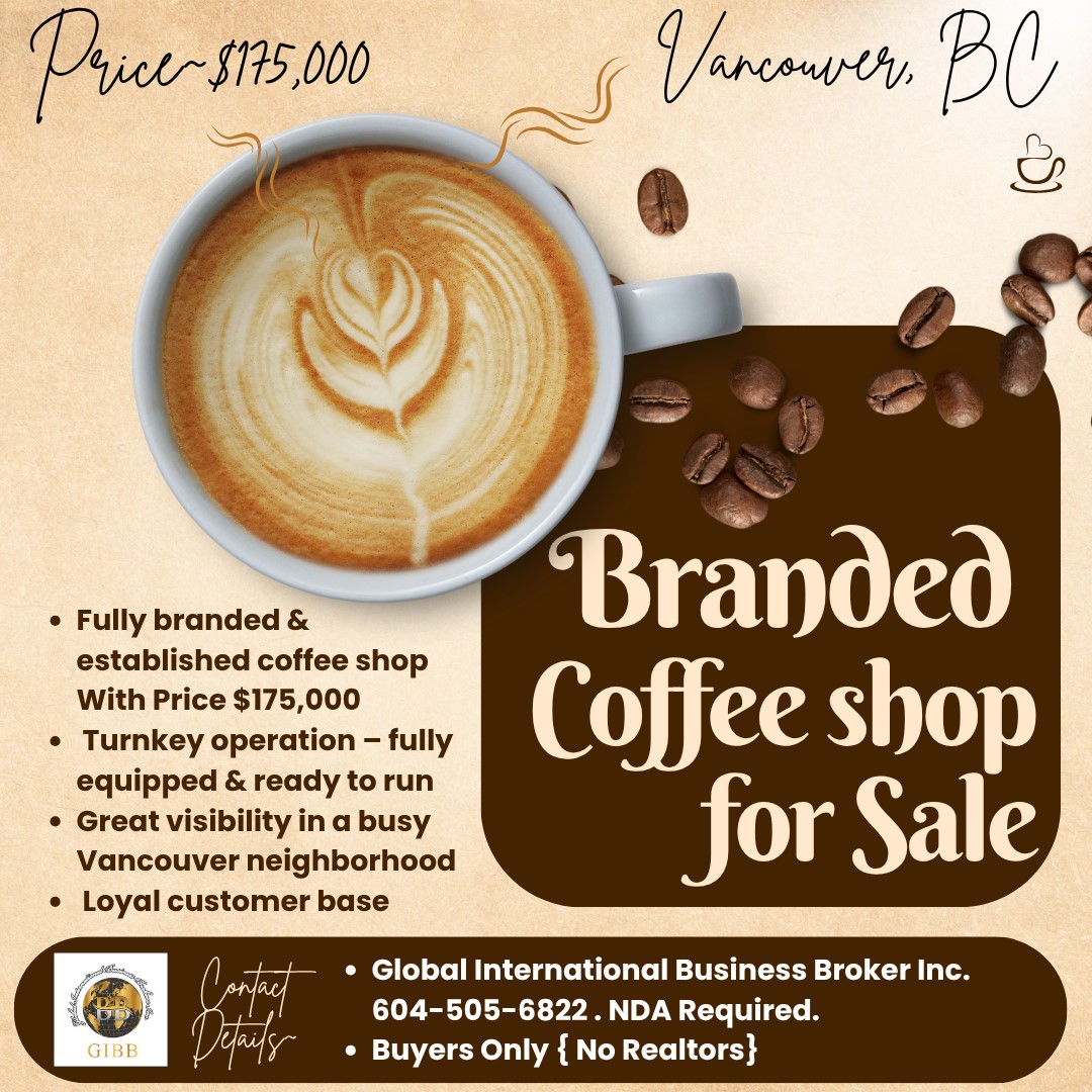 FOR SALE: Established Branded Coffee Shop